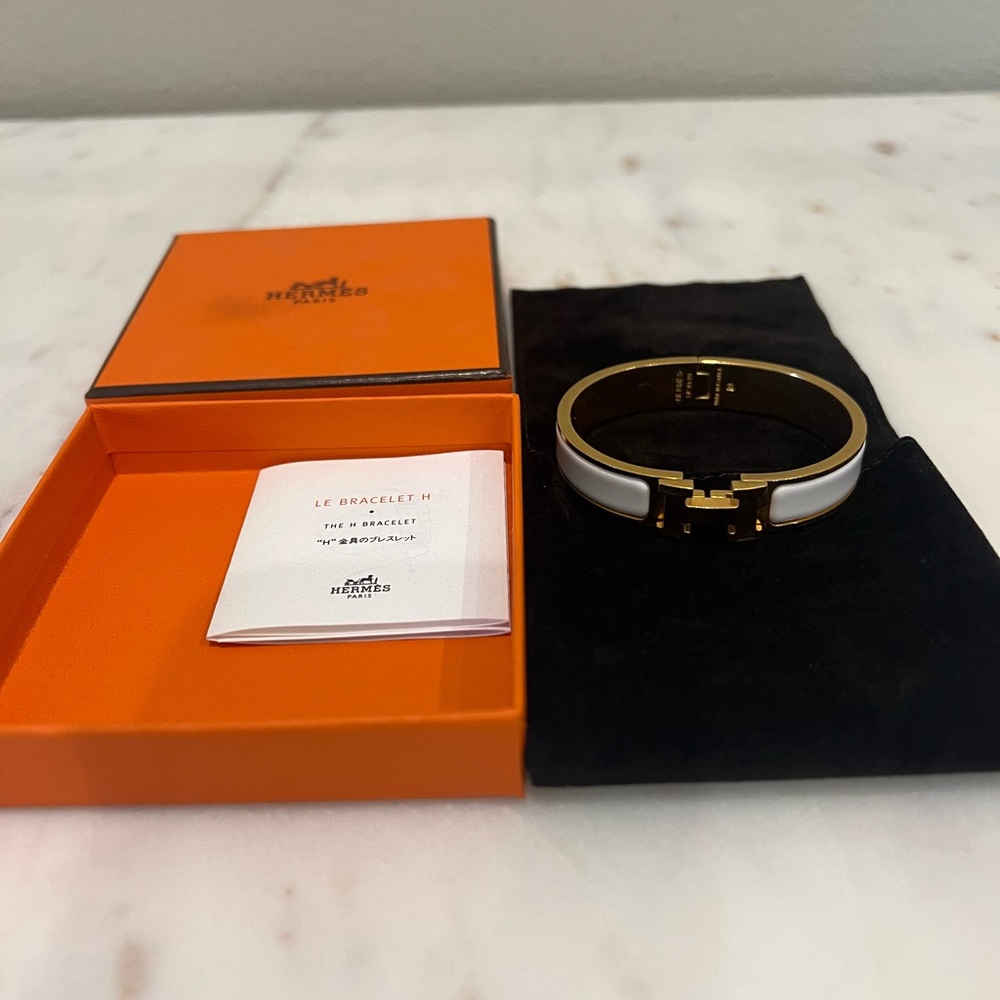 Hermes Bracelet White (Blanc)